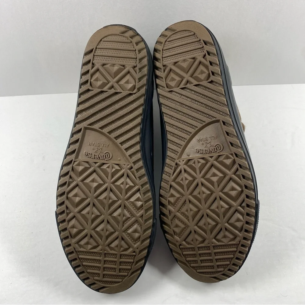 CONVERSE Chuck Taylor All Stars Suede With Sherpa Lining Color Brown SZ 5 Junior - Picture 7 of 11